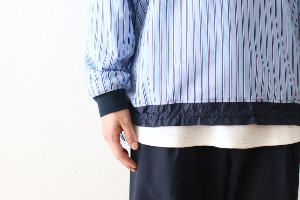 White Mountaineering (�ۥ磻�ȥޥ���ƥ˥����) "STRIPE RAGLAN PULLOVER"