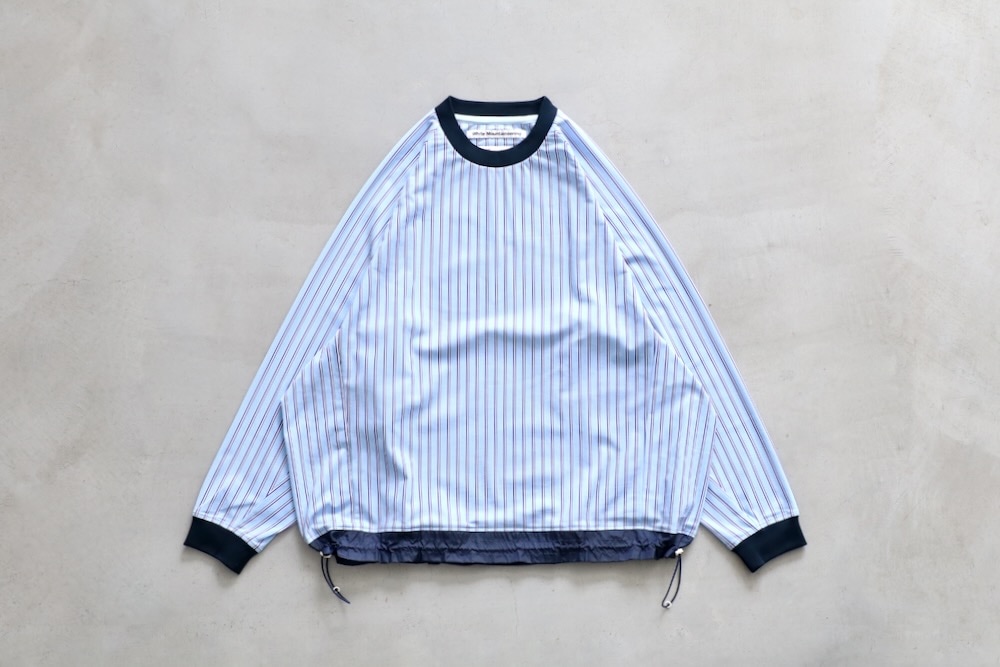 White Mountaineering (�ۥ磻�ȥޥ���ƥ˥����) "STRIPE RAGLAN PULLOVER"