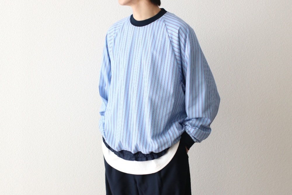 White Mountaineering (�ۥ磻�ȥޥ���ƥ˥����) "STRIPE RAGLAN PULLOVER"