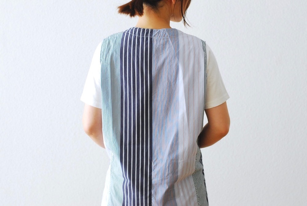 WOMEN'Sitten.(åƥ) itten 11 H reversible vest long - Multi Stripe-