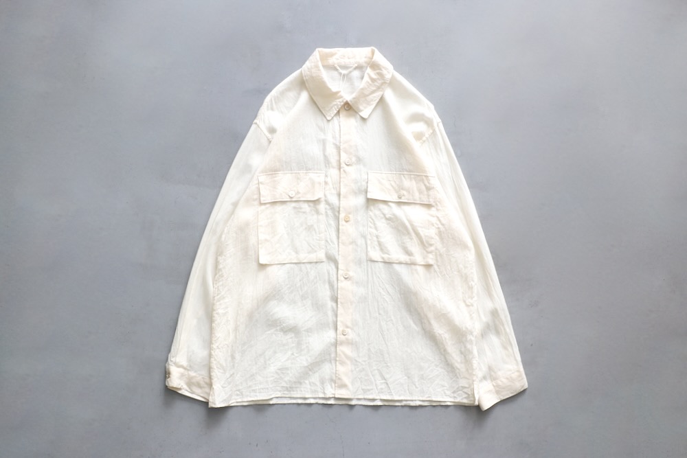 blurhms(�֥顼�ॹ) "Silk-Co Voile Military Shirt"