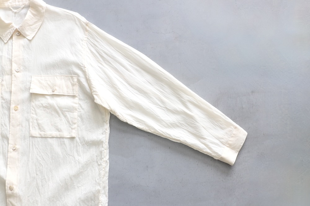 blurhms(�֥顼�ॹ) "Silk-Co Voile Military Shirt"