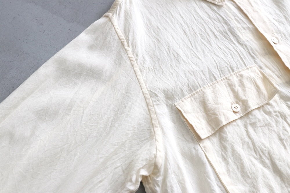 blurhms(�֥顼�ॹ) "Silk-Co Voile Military Shirt"