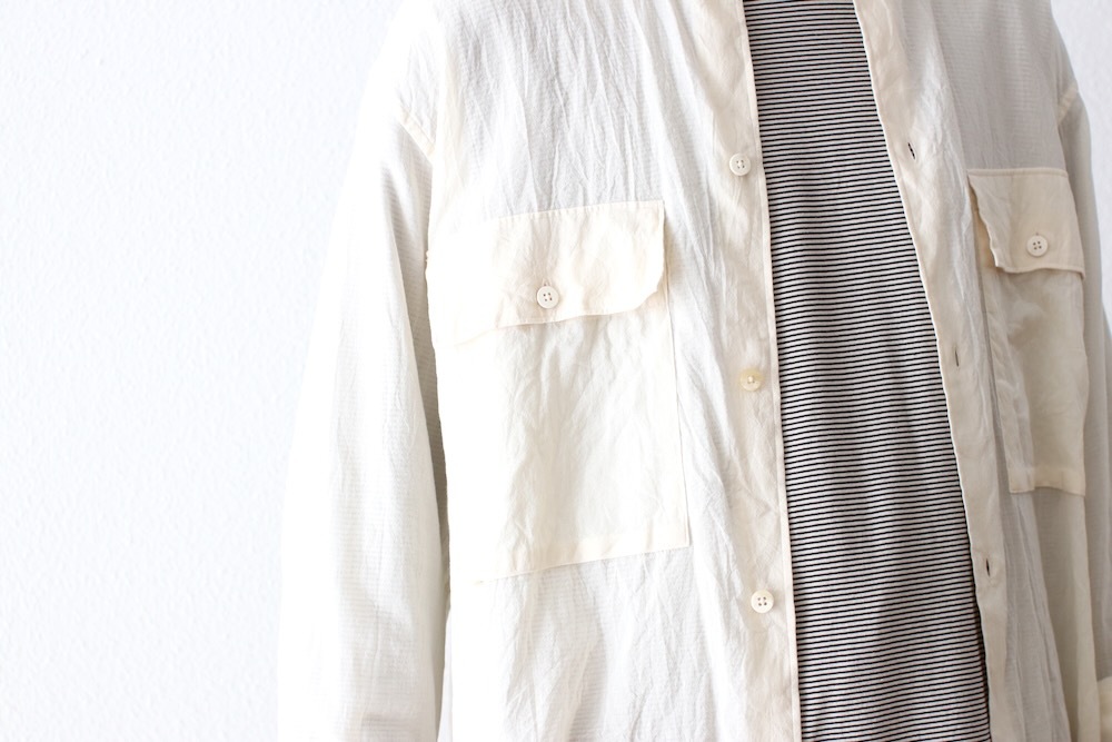 blurhms(�֥顼�ॹ) "Silk-Co Voile Military Shirt"