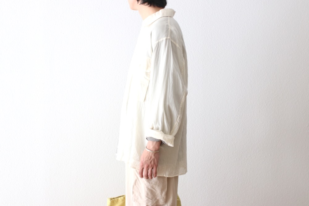 blurhms(�֥顼�ॹ) "Silk-Co Voile Military Shirt"