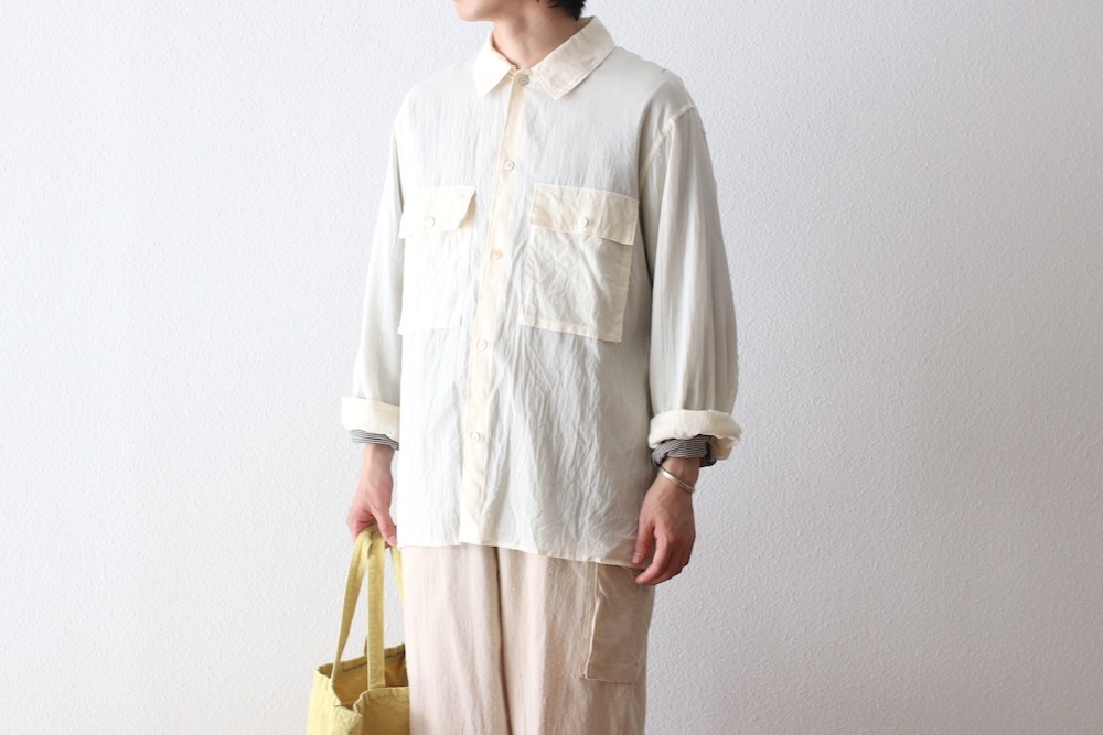 blurhms(�֥顼�ॹ) "Silk-Co Voile Military Shirt"