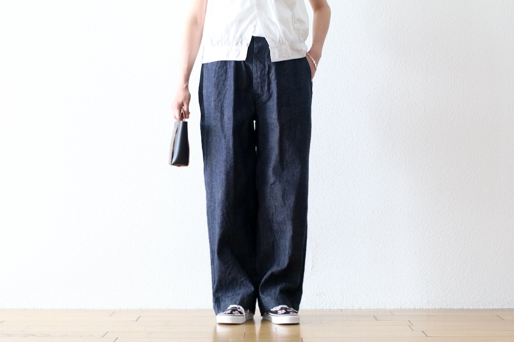 ��WOMEN'S��TOUJOURS�ʥȥ����塼�ˡ�Easy Field Trousers -10.5OZ. SELVEDGE CLASSIC DENIM CLOTH (INDIGO)��
