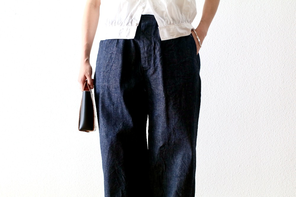 ��WOMEN'S��TOUJOURS�ʥȥ����塼�ˡ�Easy Field Trousers -10.5OZ. SELVEDGE CLASSIC DENIM CLOTH (INDIGO)��