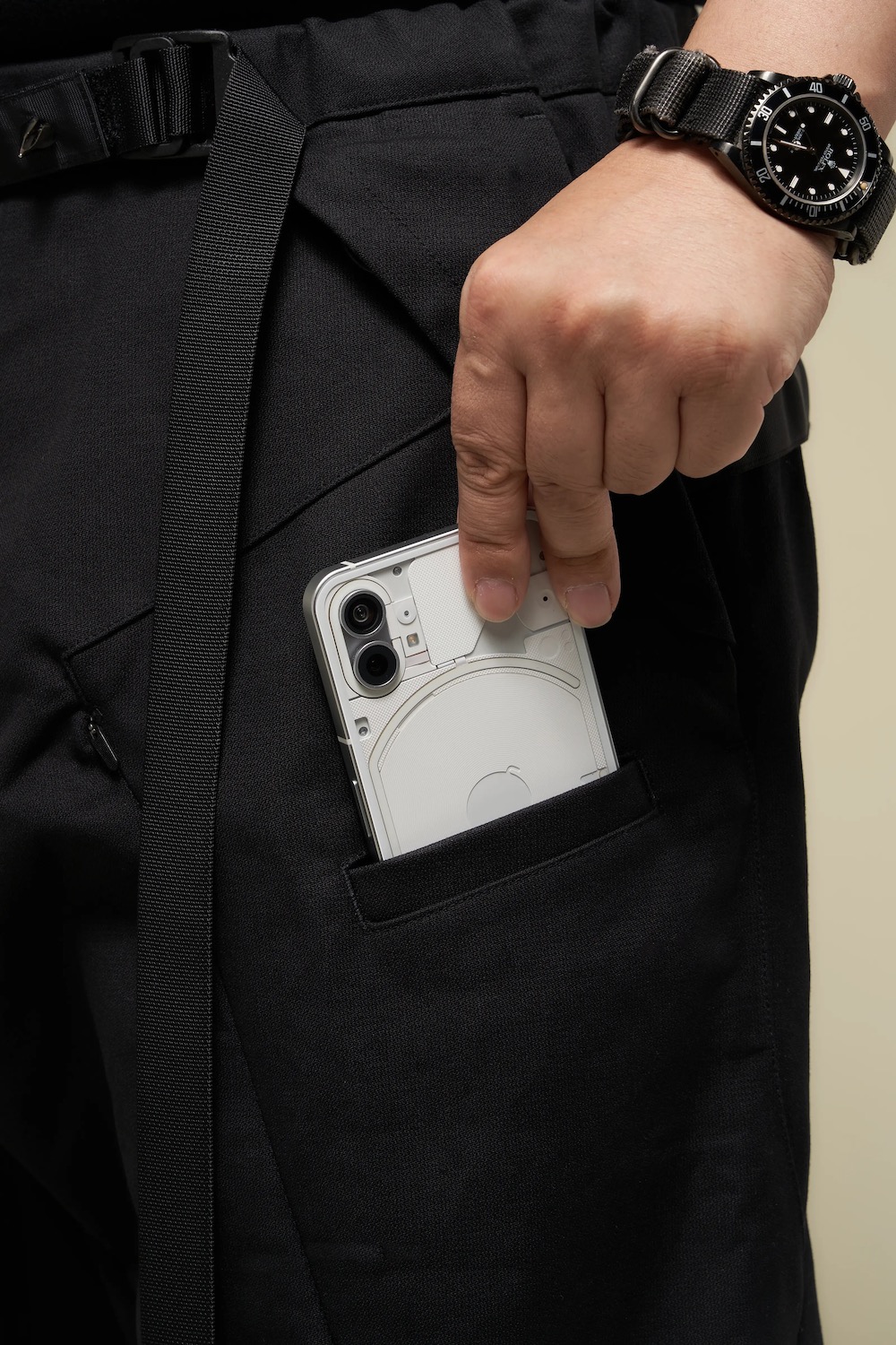 ACRONYM(˥) "P55-KI ripsmoleskin drawcord straight trousers"