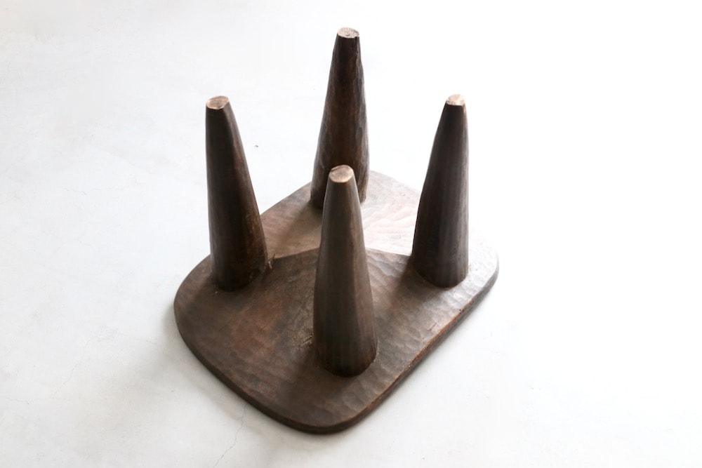 【gab&amp;co】アフリカ セヌフォ族 木彫りスツール 希少ビンテージ African Crafts (アフリカ工芸品) “セヌフォ族のスツール