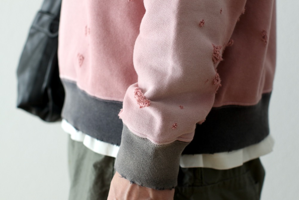 Needles(�ˡ��ɥ륺) "2-Tone Crew Neck Sweat Shirt - Cotton French Terry"