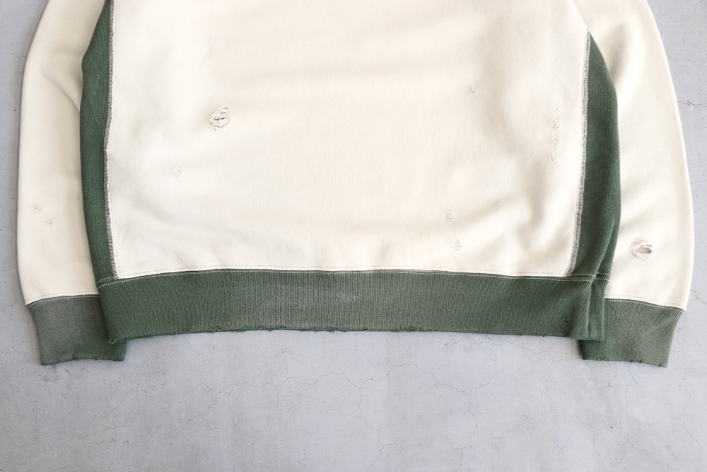 Needles(ˡɥ륺) "2-Tone Crew Neck Sweat Shirt - Cotton French Terry"