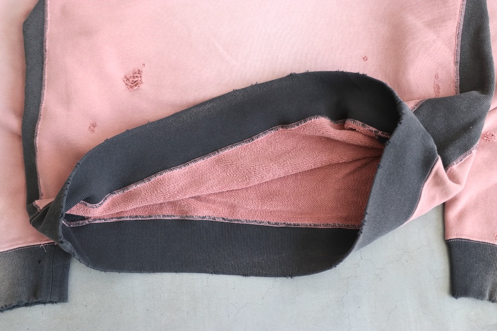 Needles(ˡɥ륺) "2-Tone Crew Neck Sweat Shirt - Cotton French Terry"