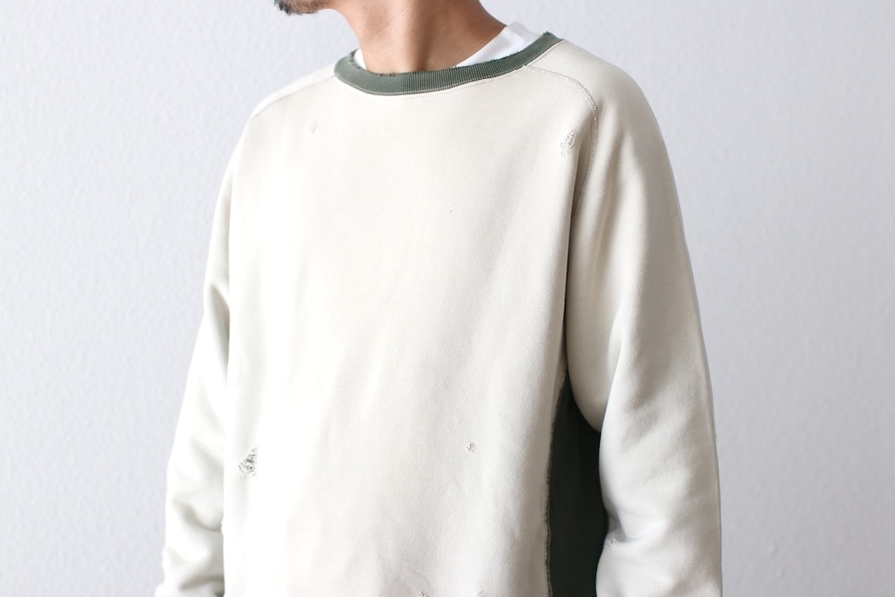 トップス NEEDLES 2-Tone Crew Neck Sweat Needles 2-Tone Crewneck in Pink | SVD USA