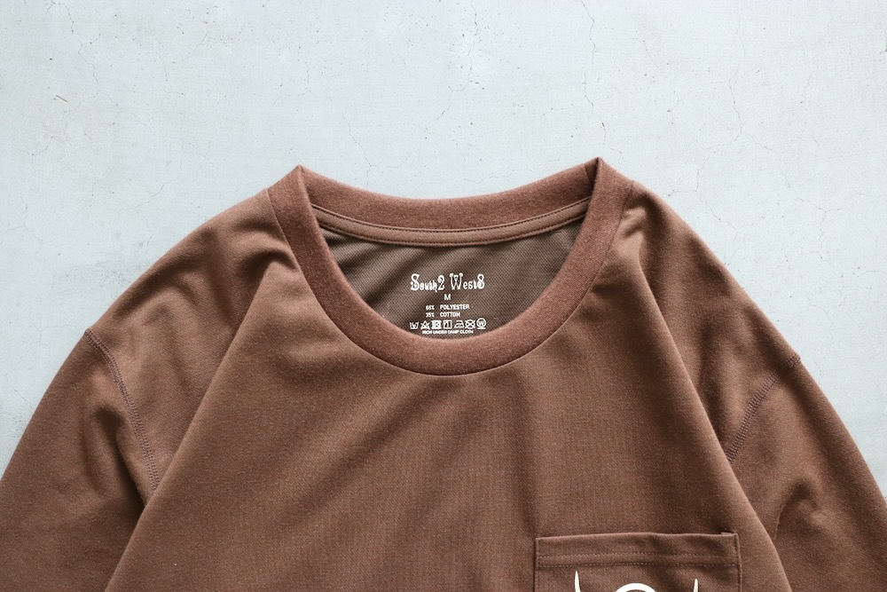South2 West8 (ġ ȥ) "L/S Round Pocket Tee - Circle Horn"