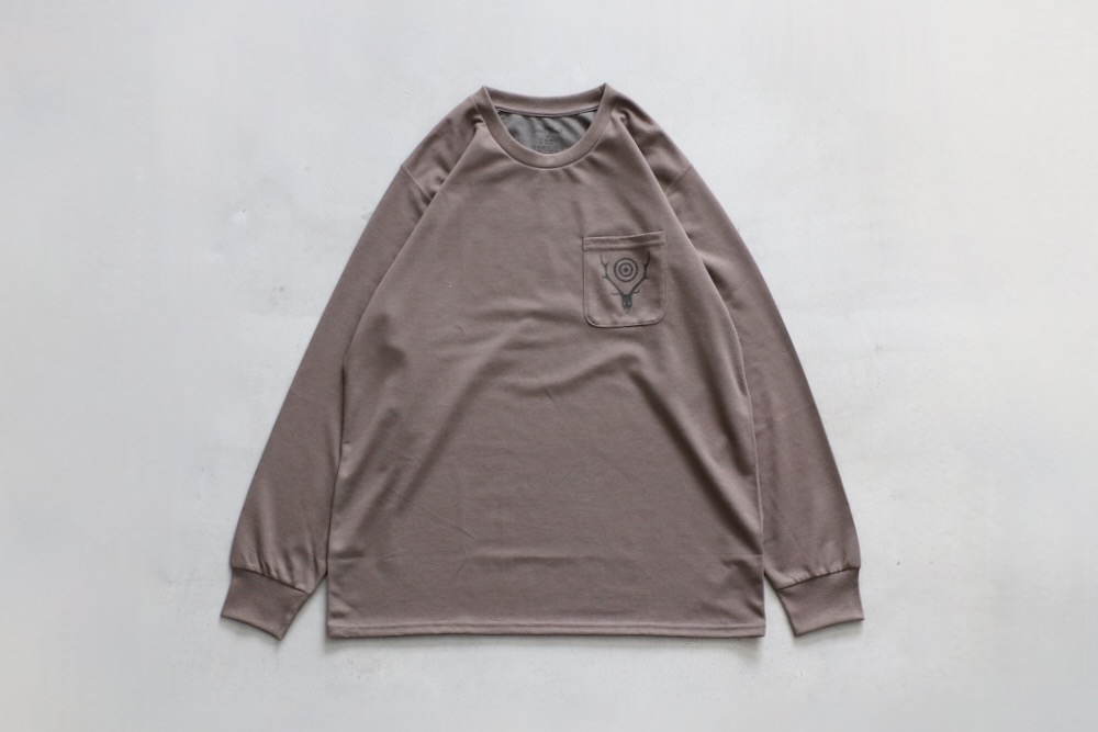 South2 West8 (ġ ȥ) "L/S Round Pocket Tee - Circle Horn"