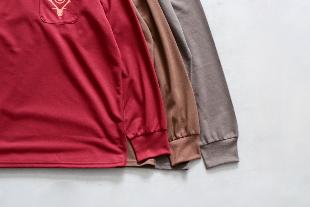 South2 West8 (ġ ȥ) "L/S Round Pocket Tee - Circle Horn"