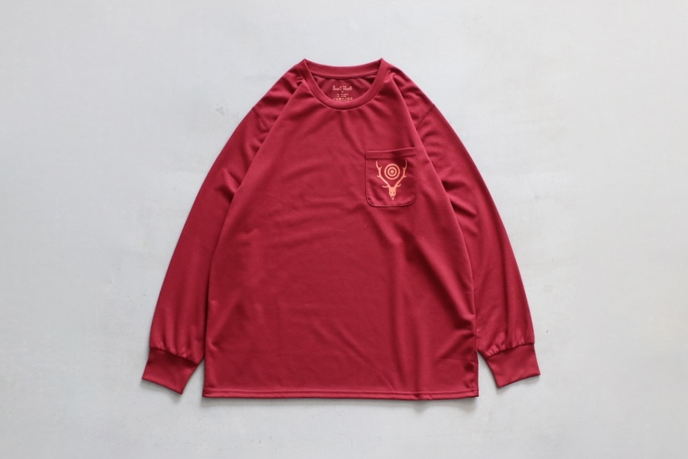 South2 West8 (ġ ȥ) "L/S Round Pocket Tee - Circle Horn"