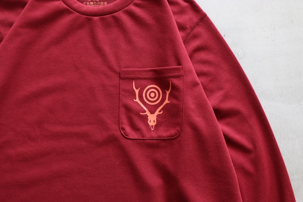 South2 West8 (ġ ȥ) "L/S Round Pocket Tee - Circle Horn"