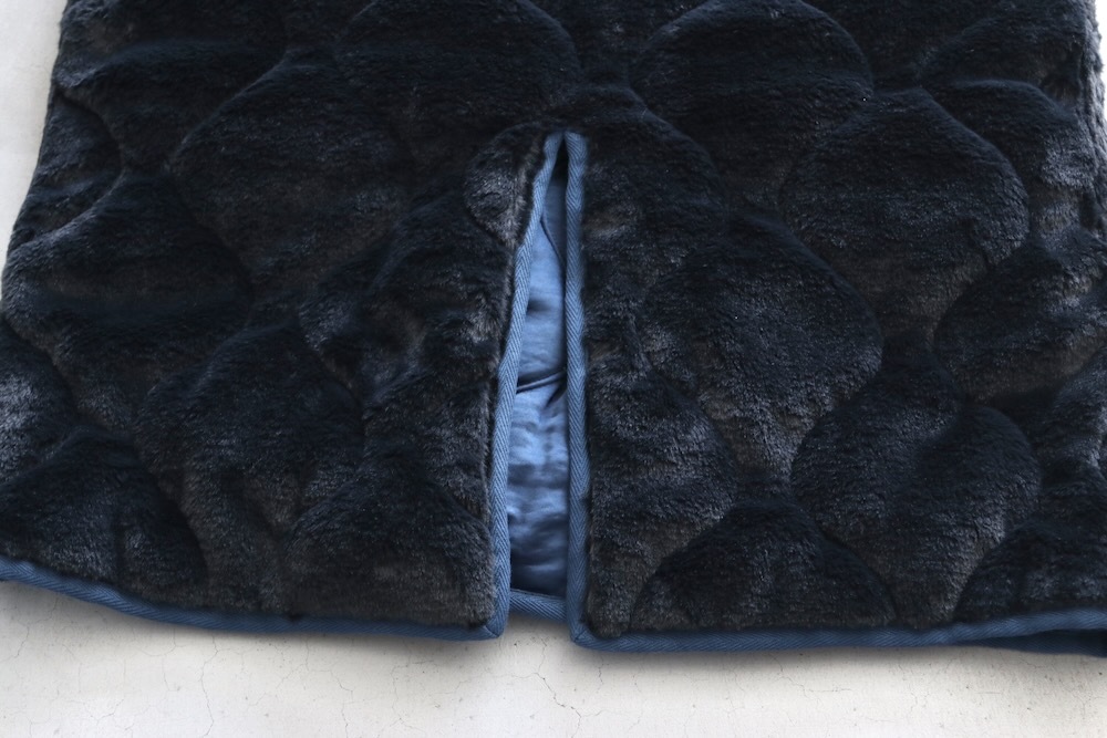 ts(s) (�ƥ�����������) "Reversible Coat Liner Vest -Polyester Satin & Boa Quilted Cloth"