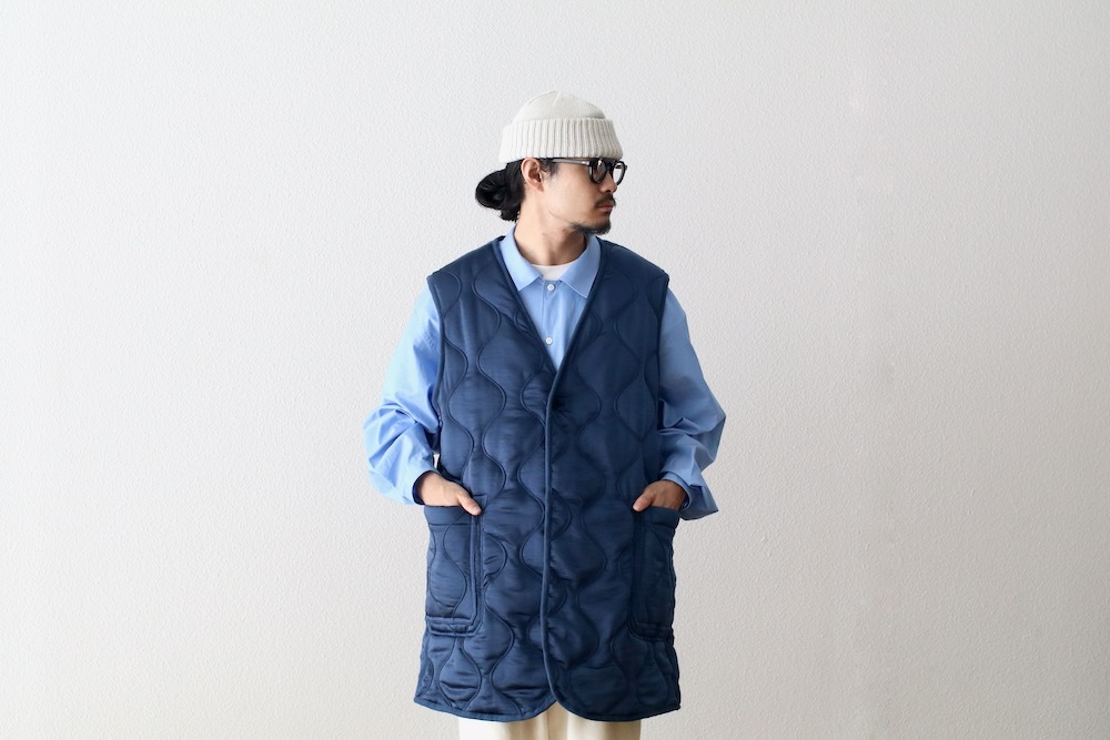 ts(s) (ƥ) "Reversible Coat Liner Vest -Polyester Satin & Boa Quilted Cloth"