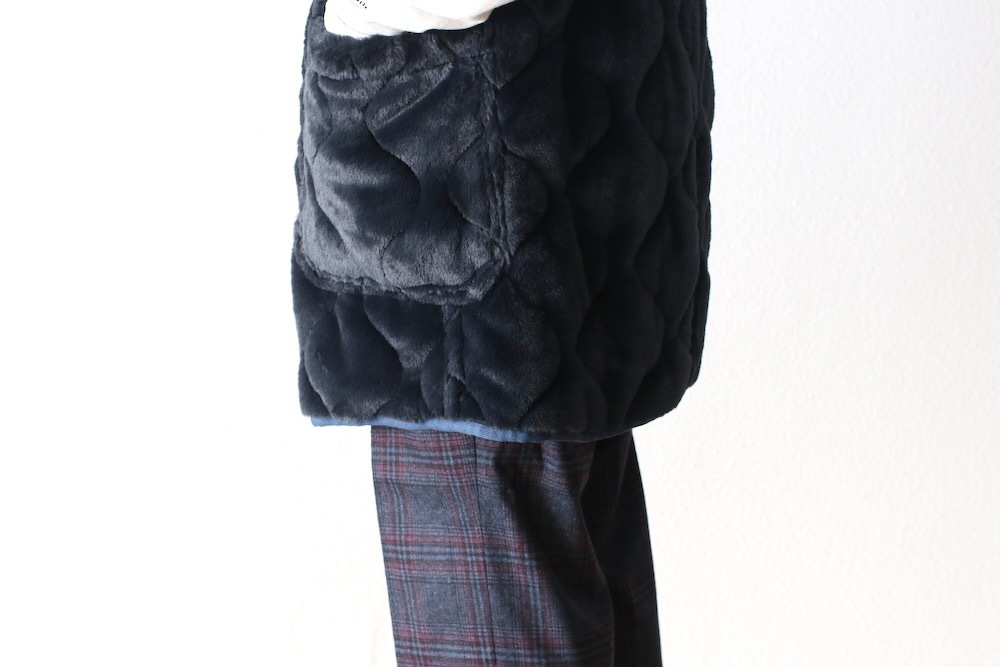 ts(s) (�ƥ�����������) "Reversible Coat Liner Vest -Polyester Satin & Boa Quilted Cloth"