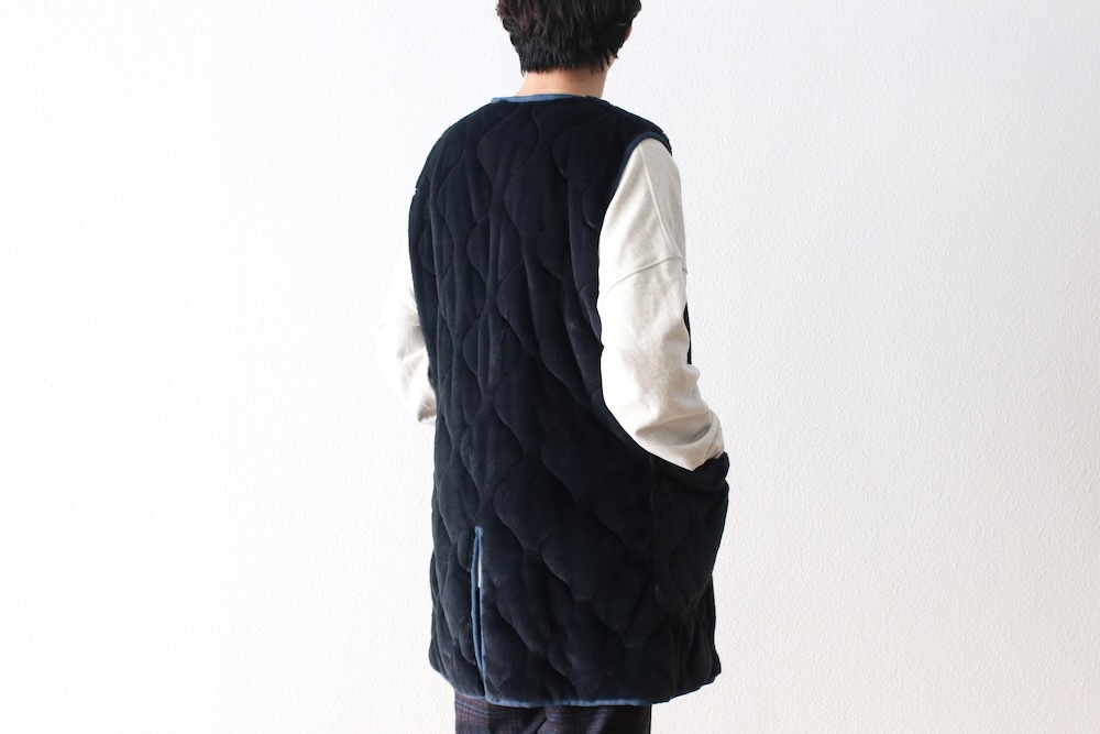 ts(s) (�ƥ�����������) "Reversible Coat Liner Vest -Polyester Satin & Boa Quilted Cloth"
