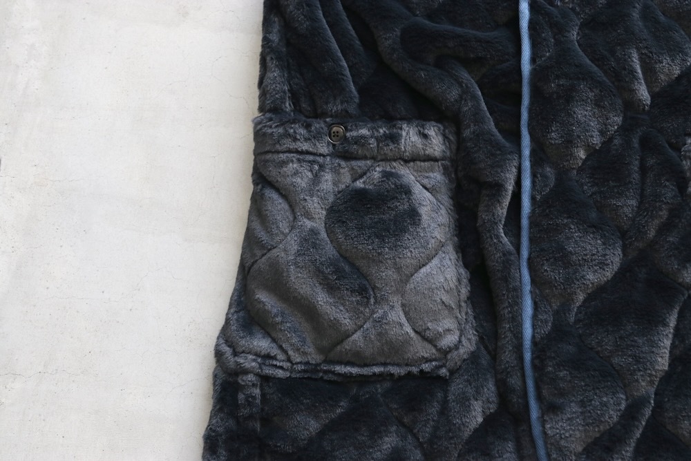 ts(s) (�ƥ�����������) "Reversible Coat Liner Vest -Polyester Satin & Boa Quilted Cloth"