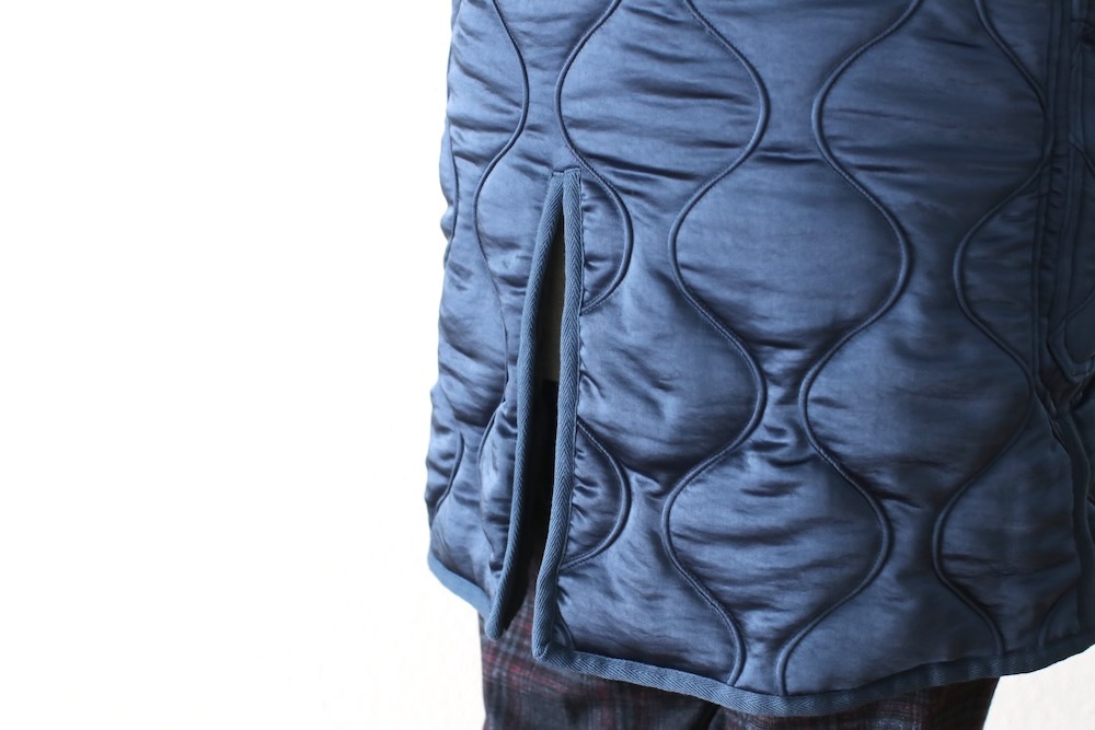 ts(s) (�ƥ�����������) "Reversible Coat Liner Vest -Polyester Satin & Boa Quilted Cloth"