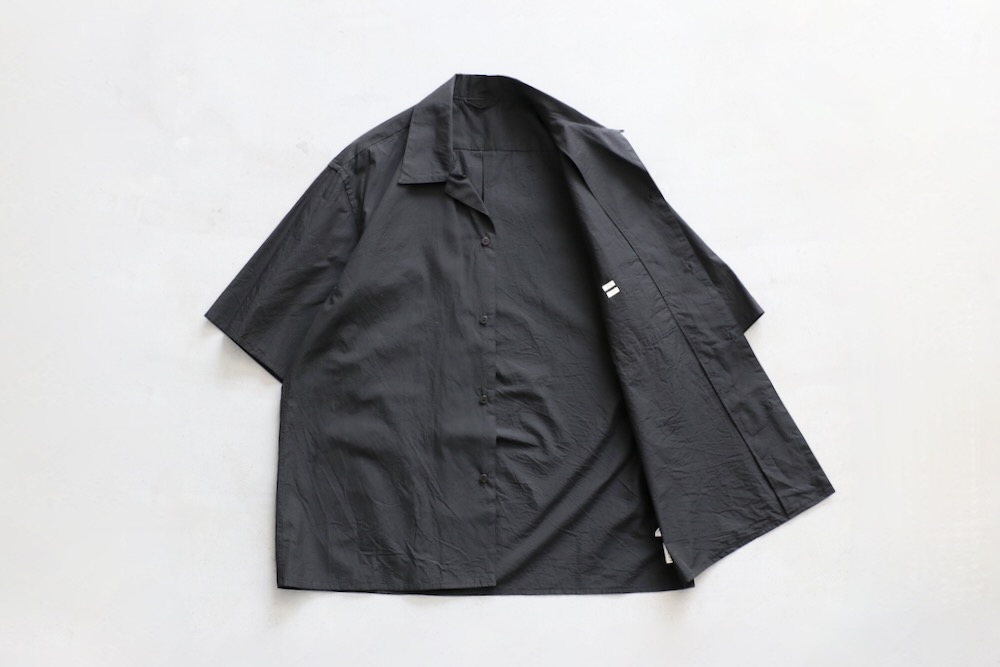 blurhms Linen Open collar Shirt ブラームス blurhms Linen Open-collar Shirt L/S Style | 6969 | mark