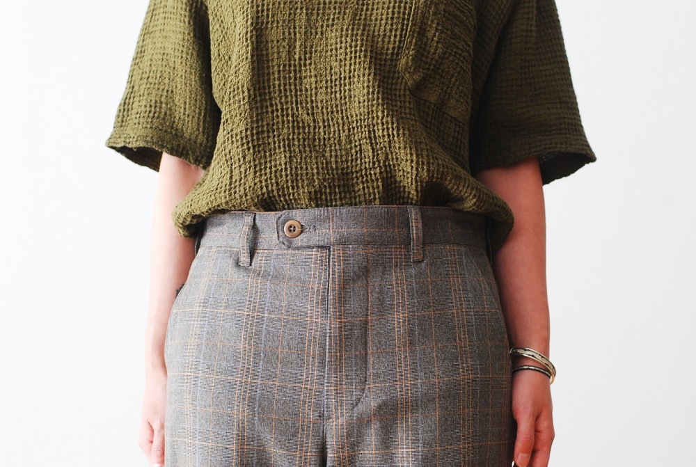 WOMEN'Sts(s) (ƥ) Sabrina Pants - Stripe/Plaid Polyester*Rayon Stretch Cloth