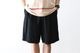 ATON (ȥ) "COTTON LINEN VOILE TWO TUCKED EASY SHORTS"
