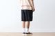 ATON (ȥ) "COTTON LINEN VOILE TWO TUCKED EASY SHORTS"
