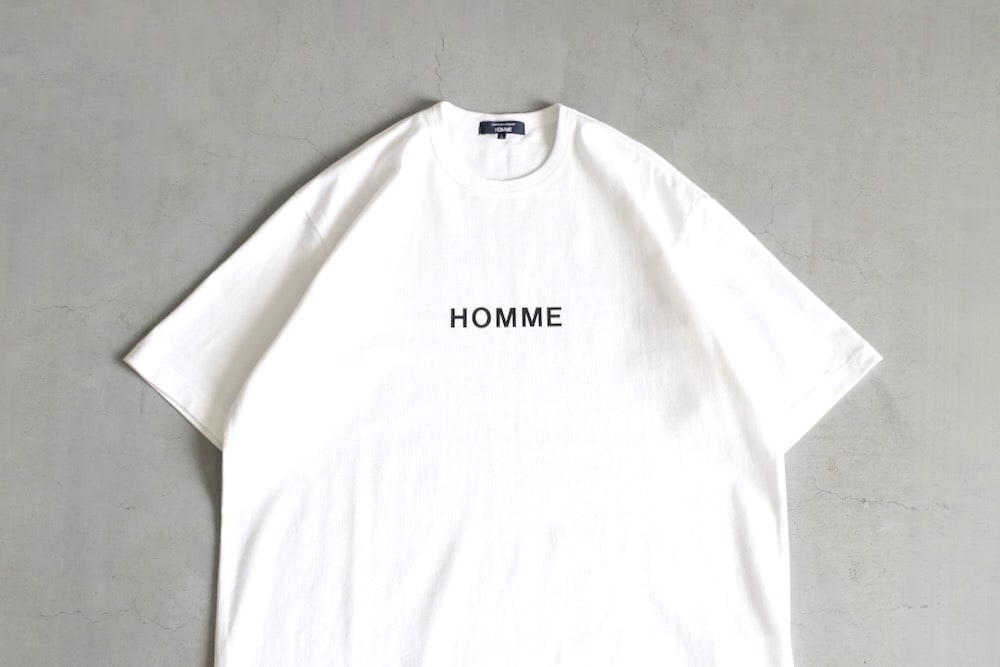 COMME des GARCONS HOMME 85年製 胸ロゴ天竺tシャツ COMME des
