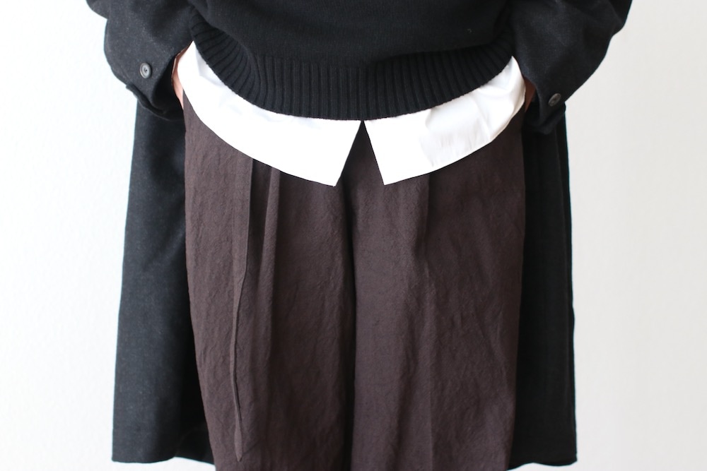 blurhms(�֥顼�ॹ) "Linen Cotton Belted Trousers"