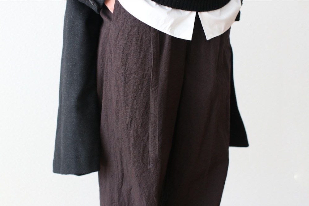 blurhms(�֥顼�ॹ) "Linen Cotton Belted Trousers"