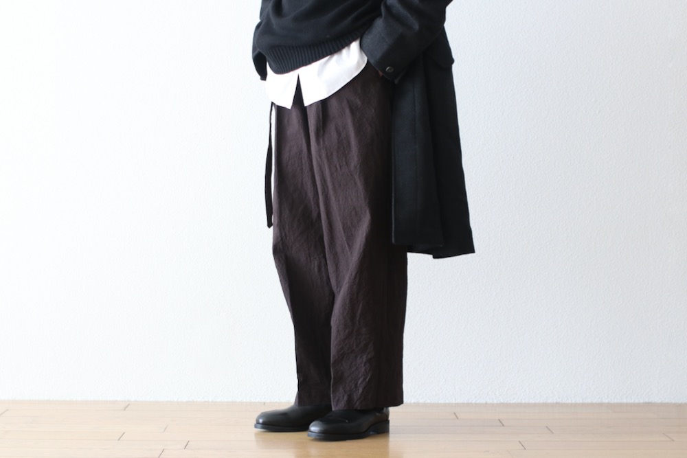 blurhms(�֥顼�ॹ) "Linen Cotton Belted Trousers"