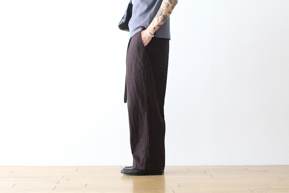 blurhms(�֥顼�ॹ) "Linen Cotton Belted Trousers"