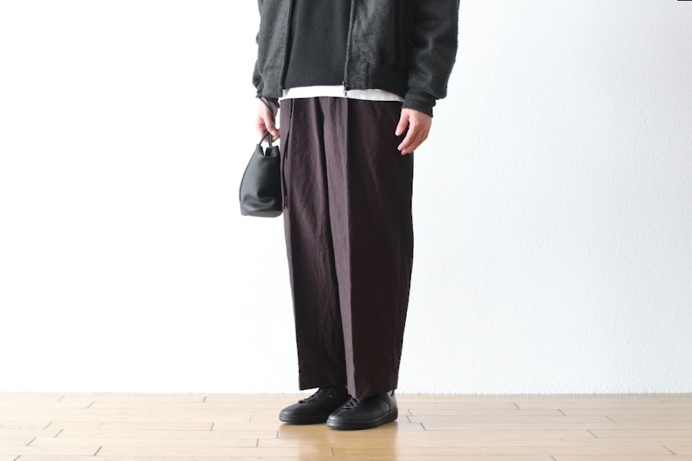 blurhms(�֥顼�ॹ) "Linen Cotton Belted Trousers"