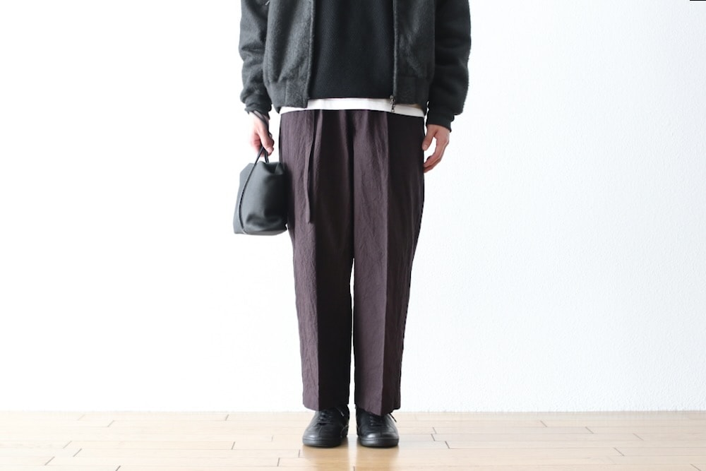blurhms(�֥顼�ॹ) "Linen Cotton Belted Trousers"