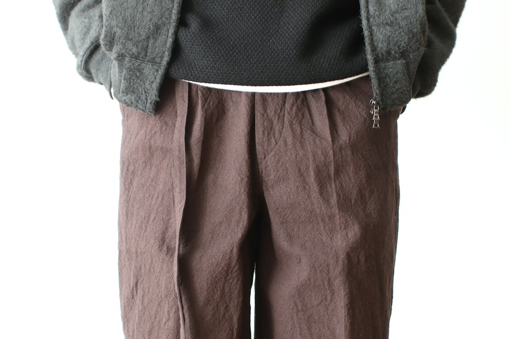 blurhms(�֥顼�ॹ) "Linen Cotton Belted Trousers"