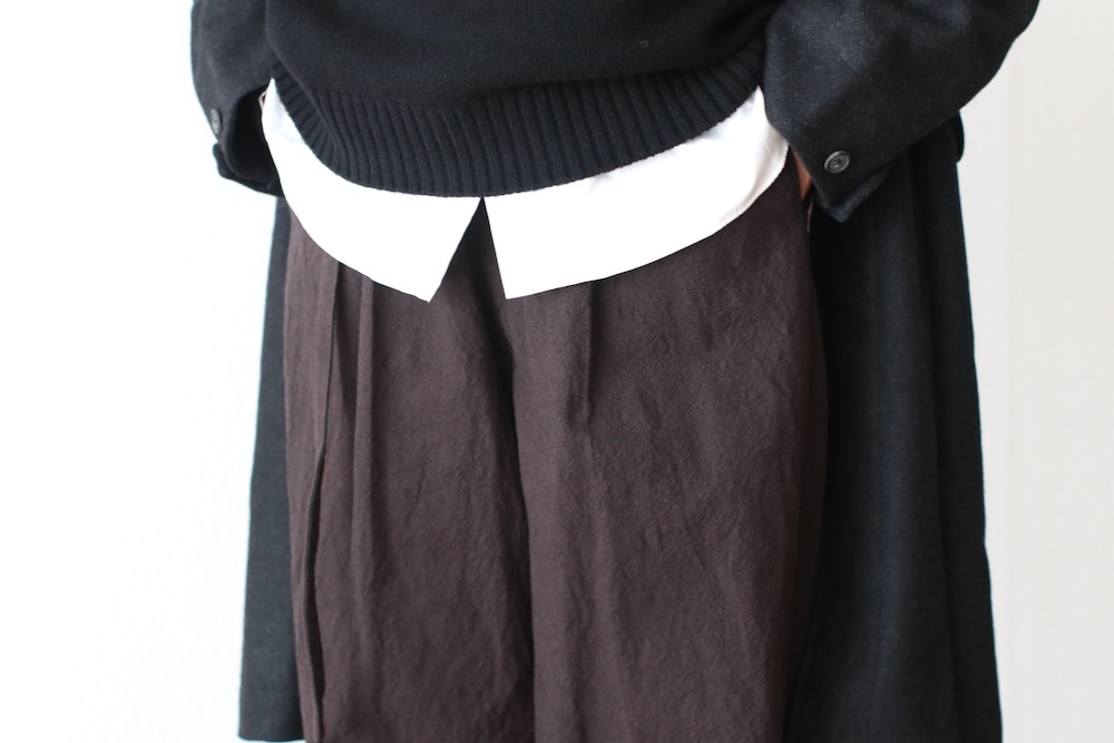 blurhms(�֥顼�ॹ) "Linen Cotton Belted Trousers"