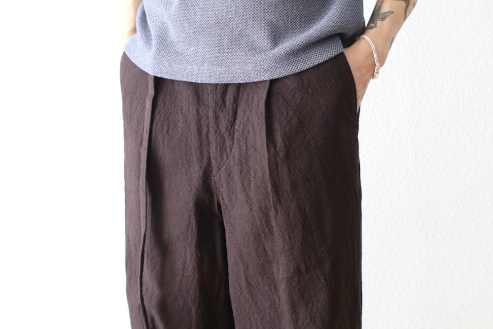 blurhms(�֥顼�ॹ) "Linen Cotton Belted Trousers"