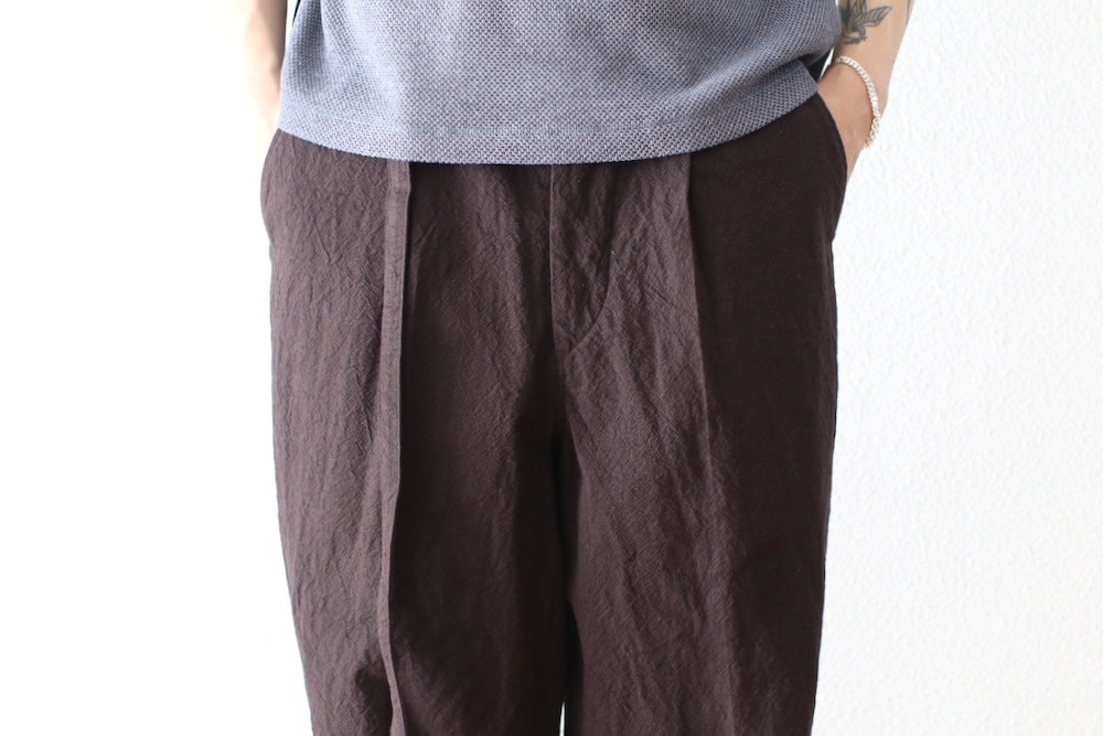blurhms(�֥顼�ॹ) "Linen Cotton Belted Trousers"