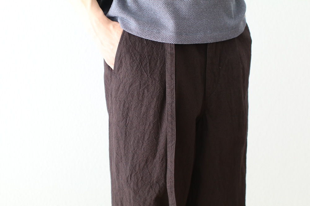 blurhms(�֥顼�ॹ) "Linen Cotton Belted Trousers"