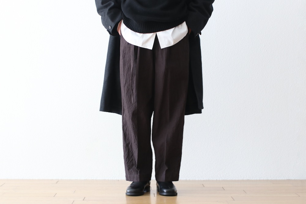 blurhms(�֥顼�ॹ) "Linen Cotton Belted Trousers"