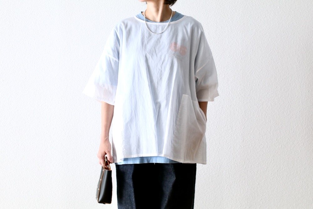 WOMEN'S】TOUJOURS（トゥジュー）“Over Shirt - COTTON VOIL ORGANZA
