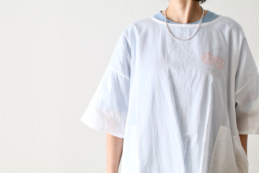 WOMEN'S】TOUJOURS（トゥジュー）“Over Shirt - COTTON VOIL ORGANZA