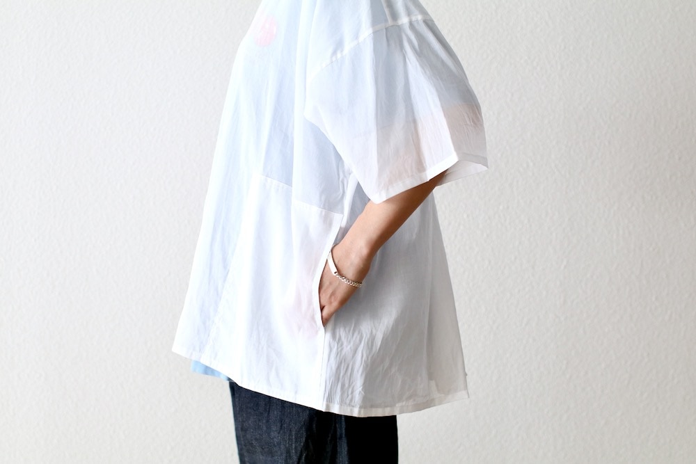WOMEN'S】TOUJOURS（トゥジュー）“Over Shirt - COTTON VOIL ORGANZA