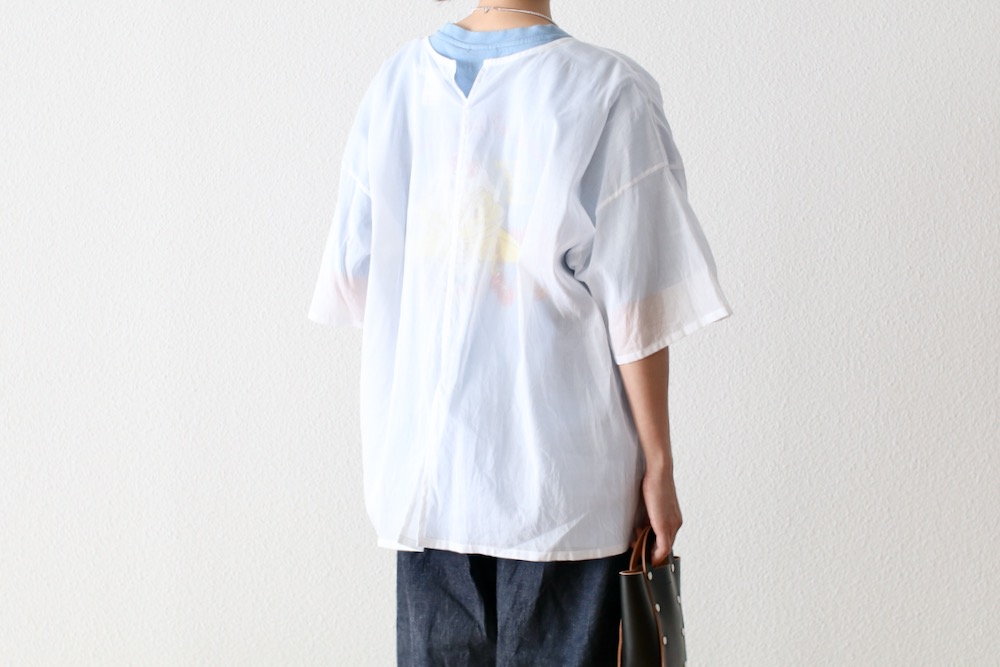 WOMEN'S】TOUJOURS（トゥジュー）“Over Shirt - COTTON VOIL ORGANZA